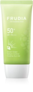 Frudia Sun Green Grape Sebum Control gel abbronzante idratante per pelli grasse e miste SPF 50+ 50 g