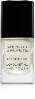 Gabriella Salvete Longlasting Enamel Kauapüsiv küünelakk sädelusega varjund 18 Silver Pearl 11 ml