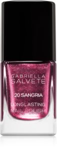 Gabriella Salvete Longlasting Enamel ilgai išliekantis nagų lakas su blizgučiais atspalvis 20 Sangria 11 ml