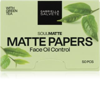 Gabriella Salvete SoulMatte Green Tea papel matificante con té verde 50 ud
