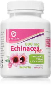 Galmed Echinacea forte 600mg + Vit.C+Zinek tablety pro podporu imunitního systému s vitamínem C 100 tbl