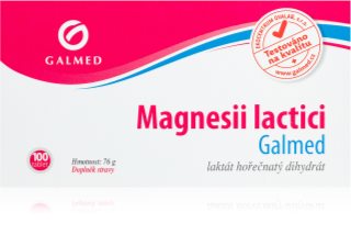 Galmed Magnesii lactici s obsahem hořčíku tablety pro podporu zdraví kostí a zubů 100 tbl