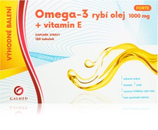 Galmed Omega-3 Forte tobolky pro udržení energie a kognitivní výkonnosti 180 cps