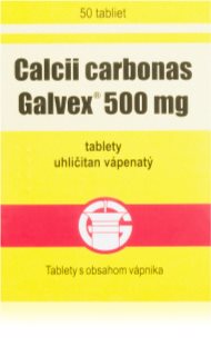 Galvex Calcii Carbonas 500 mg tablety pri nedostatku vápnika 50 tbl