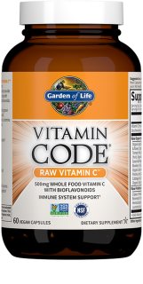 Garden of Life Vitamin Code RAW Vitamin C kapsułki dla wsparcia układu odpornościowego, pięknej skóry i paznokci