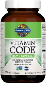 Garden of Life Vitamin Code RAW B-Complex kapsle pro normální činnost nervové soustavy a krásnou pleť