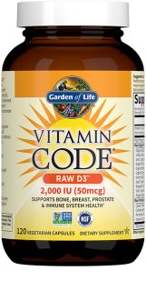 Garden of Life Vitamin Code RAW D3 2000 I.U. kapsle pro podporu imunitního systému a normální stav zubů