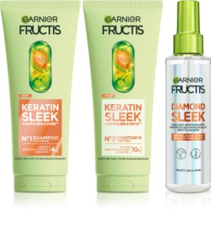 Garnier Fructis Keratin Sleek Sæt til Hår