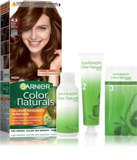 Garnier Color Naturals Creme βαφή μαλλιών απόχρωση 4.3 Natural Golden Brown 1 τμχ