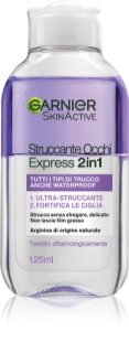 Garnier Skin Active desmaquillante bifásico para ojos sensibles y para fortalecer las pestañas 2 en 1 125 ml