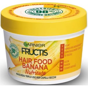 Garnier Fructis Banana Hair Food maschera rivitalizzante per capelli secchi 390 ml