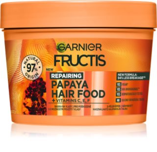 Garnier Fructis Papaya Hair Food hajpakolás töredezett, károsult hajra 400 ml