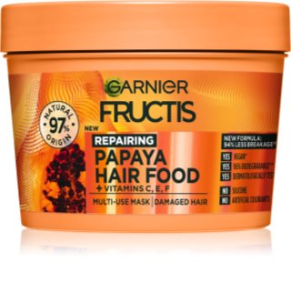 Garnier Fructis Papaya Hair Food mască regeneratoare pentru părul deteriorat 400 ml