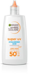 Garnier Ambre Solaire Super UV Hyaluronic Acid lekki fluid ochronny o działaniu nawilżającym SPF 50+ 40 ml