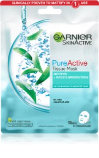 Garnier Skin Active Pure Active maschera in tessuto effetto detergente 28 g