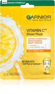 Garnier Skin Naturals Vitamin C plátenná maska s rozjasňujúcim a hydratačným účinkom s vitamínom C 28 g
