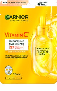 Garnier Skin Naturals Vitamin C maseczka w płachcie o działaniu rozjaśniającym i nawilżającym z witaminą C 28 g