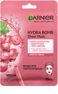 Garnier Textil Masks mascarilla hidratante en forma de hoja con ácido hialurónico 28 g
