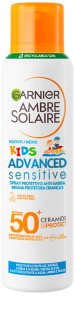 Garnier Ambre Solaire Advanced Sensitive Kids spray abbronzante per bambini con ceramidi SPF 50+ 150 ml