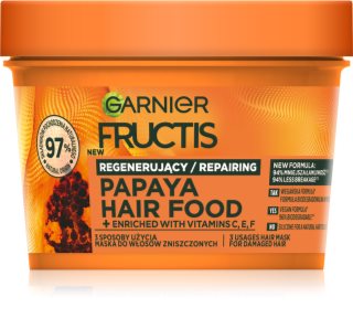 Garnier Fructis Papaya Hair Food maseczka regenerująca do włosów zniszczonych 400 ml