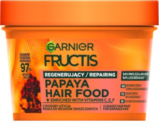 Garnier Fructis Papaya Hair Food відновлювальна маска для пошкодженого волосся 400 мл