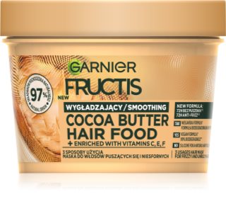 Garnier Fructis Cocoa Butter Hair Food поживна маска для волосся з маслом какао 390 мл