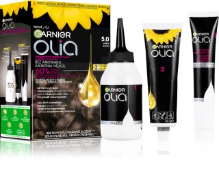 Garnier Olia Big Kit permanentna barva za lase odtenek 5.0 Brown 1 kos