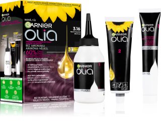 Garnier Olia Big Kit permanentna barva za lase odtenek 3.16 Deep Violin