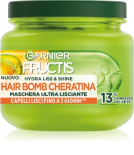 Garnier Fructis Hydra Liss & Shine mascarilla alisante para cabello rebelde con queratina 320 ml