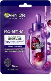 Garnier Textil Masks Pro-Retinol smoothing sheet mask with retinol