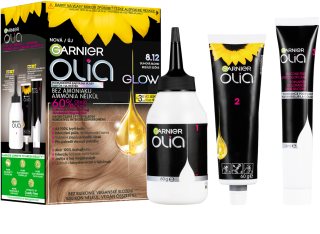 Garnier Olia Big Kit permanentna barva za lase odtenek 8.12 Iridescent Blonde 1 kos