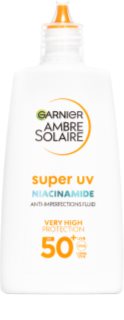 Garnier Ambre Solaire Super UV Niacinamide fluid protecție impotriva imperfectiunilor pielii SPF 50+ 40 ml