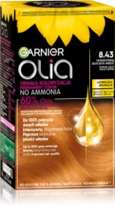 Garnier Olia Big Kit coloration cheveux permanente teinte 8.43 Intense light gold copper 1 pcs