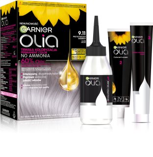 Garnier Olia Big Kit Permanent-Haarfarbe Farbton 9.11 Przydymiony Srebrny 1 St.