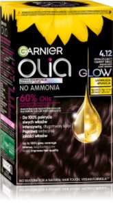 Garnier Olia Big Kit trwała farba do włosów odcień 4.12 Opalizujący Ciemny Brąz 1 szt.