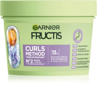 Garnier Fructis Curls Method feuchtigkeitsspendende Maske für die Haare für welliges und lockiges Haar 370 ml