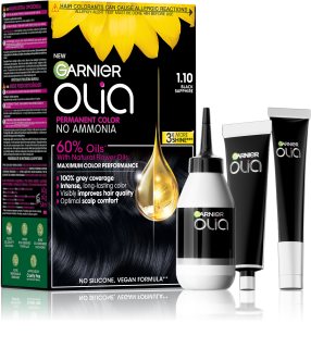 Garnier Olia Big Kit Culoare permanenta pentru par culoare 1.10 Black Sapphire