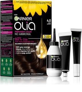 Garnier Olia Big Kit Culoare permanenta pentru par culoare 4.0 Dark Brown 1 buc