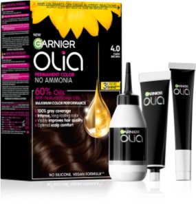 Garnier Olia Big Kit Culoare permanenta pentru par culoare 4.0 Dark Brown 1 buc