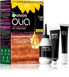 Garnier Olia Big Kit Culoare permanenta pentru par culoare 7.40 Intense Copper 1 buc