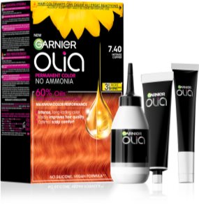Garnier Olia Big Kit Culoare permanenta pentru par culoare 7.40 Intense Copper 1 buc