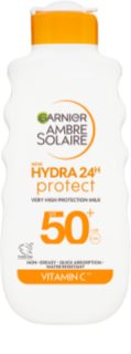 Garnier Ambre Solaire Hydra 24h lait protecteur solaire pour un effet naturel SPF 50+ 175 ml