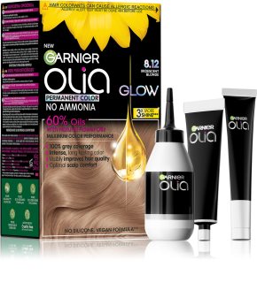 Garnier Olia Big Kit μόνιμη βαφή μαλλιών απόχρωση 8.12 Iridescent Blond 1 τμχ
