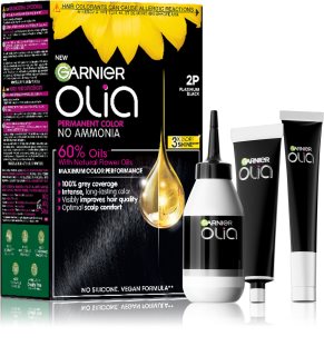 Garnier Olia Big Kit μόνιμη βαφή μαλλιών απόχρωση 2P Platinum Black 1 τμχ