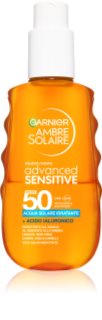 Garnier Ambre Solaire Sensitive Advanced emulsão hidratatante e protetora para rosto e corpo SPF 50 150 ml