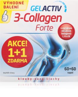 GelActiv 3-Collagen Forte doplněk stravy pro výživu kloubů a chrupavek 120 cps