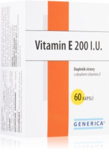 Generica Vitamin E 200 I.U. tobolky pro podporu ochrany buněk před oxidativním stresem 60 cps