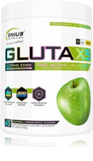 Genius Nutrition Gluta-X5 favorizează formarea masei musculare aroma Green Apple 405 g