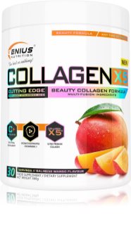 Genius Nutrition Collagen-X5® pulbere pentru tonifierea pielii și frumusețea părului și a unghiilor