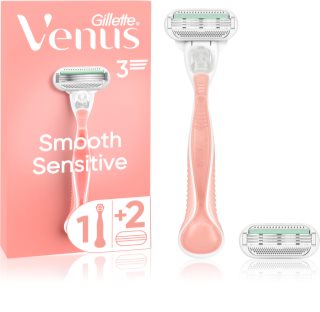 Gillette Venus Sensitive Smooth máquina de barbear + 2 cabeças de reposição 1 un.